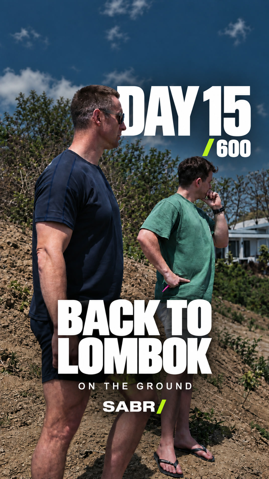 Day 15 editorial cover from the Lombok site visit